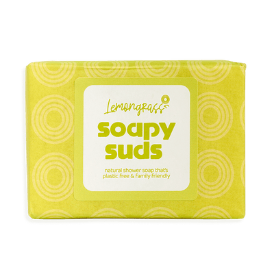 Lemongrass Soapy Suds - natural shower soap that plastic free and family friendly