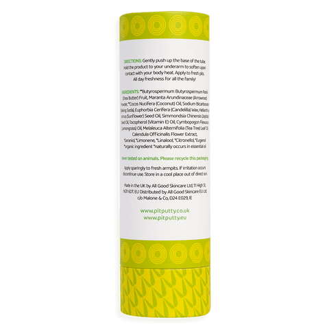 Lemongrass Tea Tree Pit Putty Stick - Back